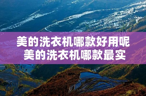 美的洗衣机哪款好用呢 美的洗衣机哪款最实用