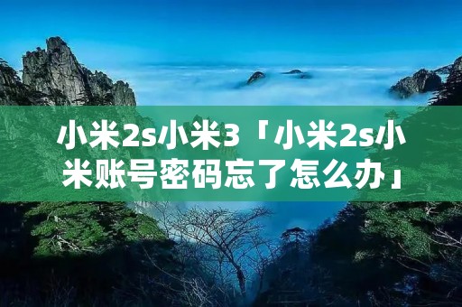 小米2s小米3「小米2s小米账号密码忘了怎么办」 小米2s小米3「小米2s小米账号密码忘了怎么办」