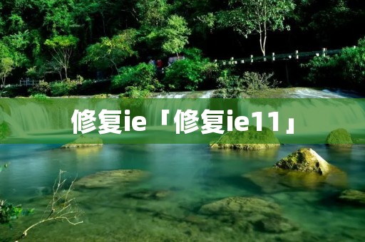 修复ie「修复ie11」