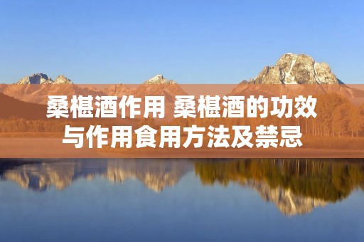 桑椹酒作用 桑椹酒的功效与作用食用方法及禁忌