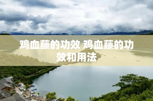 鸡血藤的功效 鸡血藤的功效和用法