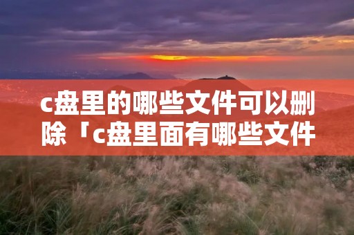 c盘里的哪些文件可以删除「c盘里面有哪些文件是可以删除的」