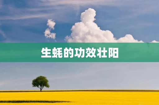 生蚝的功效壮阳：揭秘生蚝对男性健康的益处