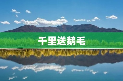 千里送鹅毛:一种传统的友谊象征 千里送鹅毛:一种传统的友谊象征