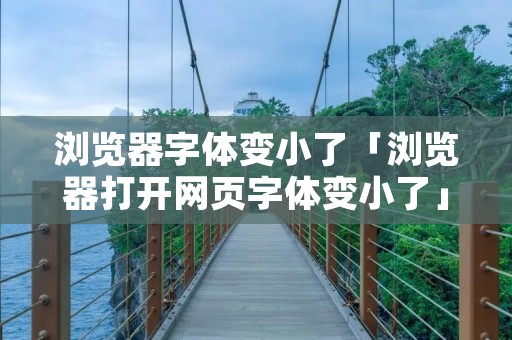 浏览器字体变小了「浏览器打开网页字体变小了」