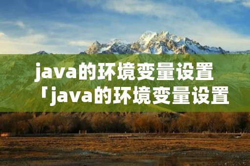 java的环境变量设置「java的环境变量设置实验总结」