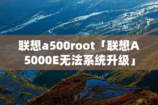 联想a500root「联想A5000E无法系统升级」