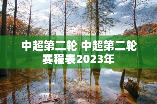 中超第二轮 中超第二轮赛程表2023年
