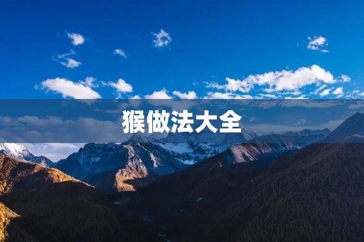 猴做法大全：一网打尽各种猴的烹饪方法
