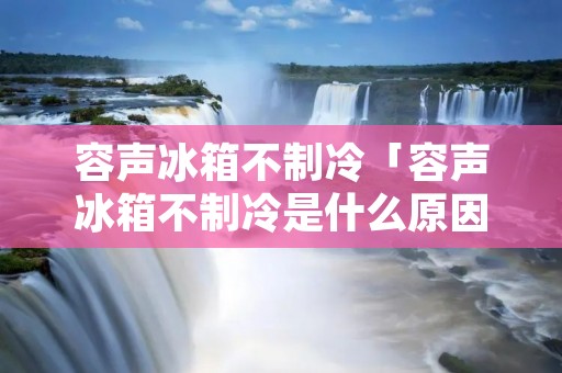 容声冰箱不制冷「容声冰箱不制冷是什么原因 解决办法」