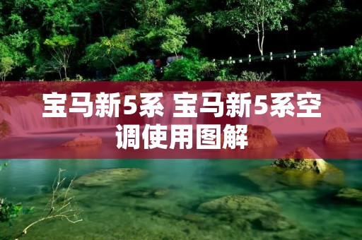 宝马新5系 宝马新5系空调使用图解