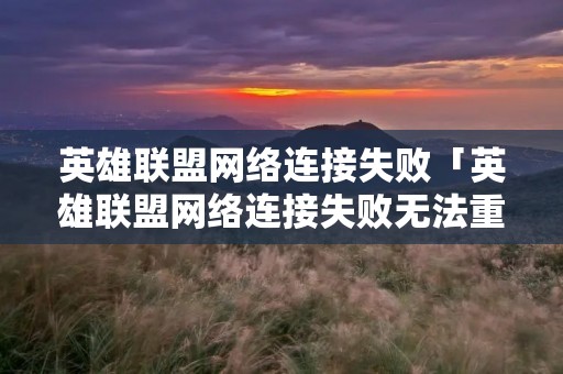 英雄联盟网络连接失败「英雄联盟网络连接失败无法重连」