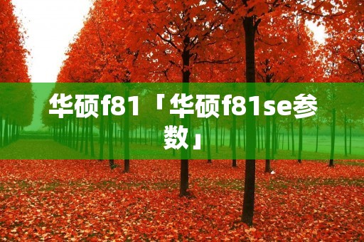 华硕f81「华硕f81se参数」