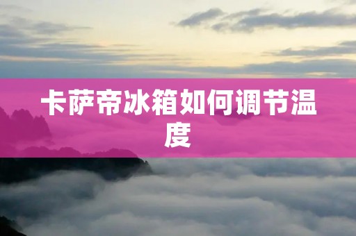 卡萨帝冰箱如何调节温度 卡萨帝冰箱如何调节温度