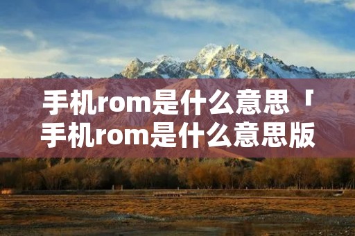 手机rom是什么意思「手机rom是什么意思版本」 手机rom是什么意思「手机rom是什么意思版本」