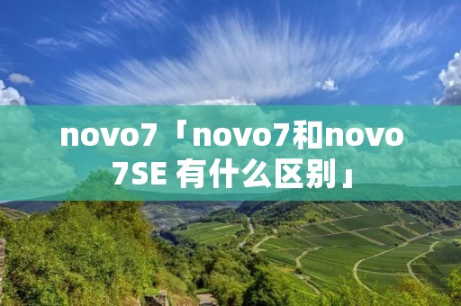 novo7「novo7和novo7SE 有什么区别」