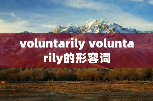voluntarily voluntarily的形容词