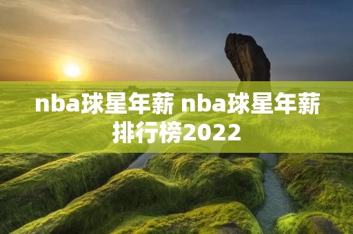 nba球星年薪 nba球星年薪排行榜2022