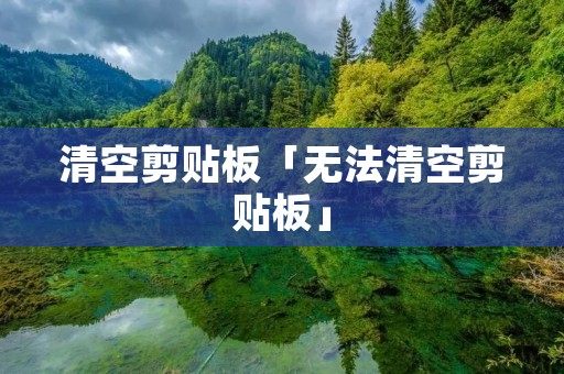 清空剪贴板「无法清空剪贴板」 清空剪贴板「无法清空剪贴板」