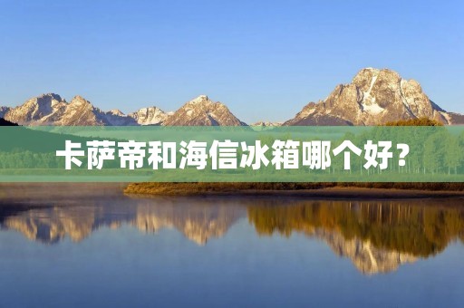 卡萨帝和海信冰箱哪个好？
