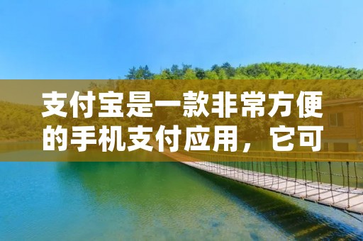 支付宝是一款非常方便的手机支付应用，它可以帮助我们快速、安全地进行各种支付操作。使用支付宝可以实现线上线下的支付，为我们的生活带来了很大的便利。那么，如何正确地使用支付宝呢？下面我将为大家详细介绍。