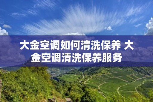 大金空调如何清洗保养 大金空调清洗保养服务