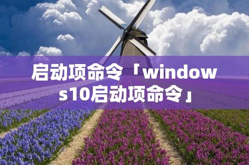 启动项命令「windows10启动项命令」