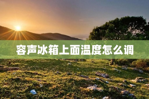 容声冰箱上面温度怎么调