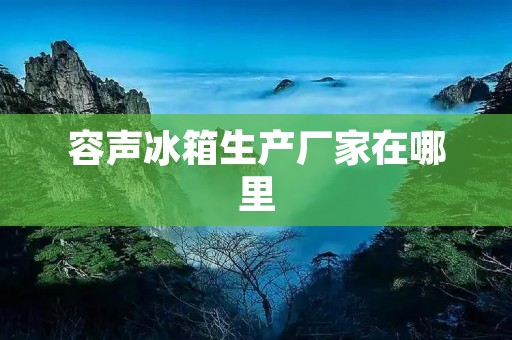 容声冰箱生产厂家在哪里 容声冰箱生产厂家在哪里