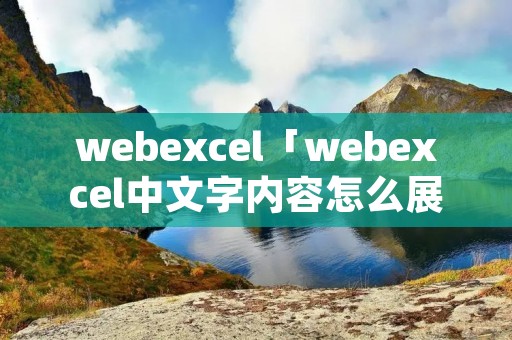 webexcel「webexcel中文字内容怎么展示前三和后三」