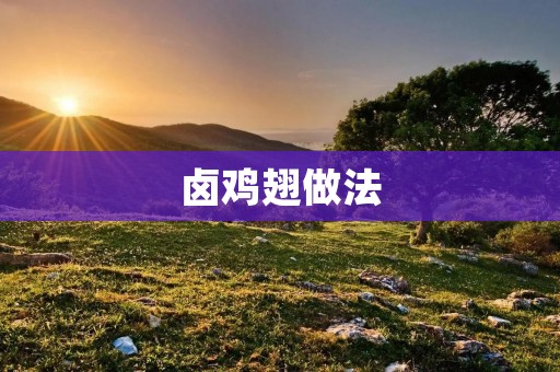 卤鸡翅做法:美味可口的家常菜 卤鸡翅做法:美味可口的家常菜