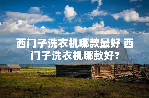 西门子洗衣机哪款最好 西门子洗衣机哪款好? 西门子洗衣机哪款最好 西门子洗衣机哪款好?