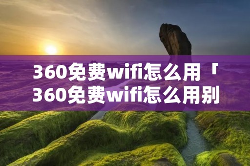 360免费wifi怎么用「360免费wifi怎么用别的网卡」