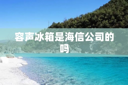 容声冰箱是海信公司的吗 容声冰箱是海信公司的吗