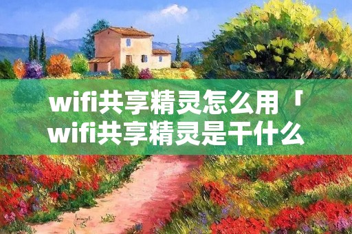 wifi共享精灵怎么用「wifi共享精灵是干什么的」 wifi共享精灵怎么用「wifi共享精灵是干什么的」