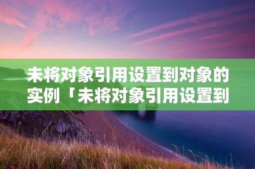未将对象引用设置到对象的实例「未将对象引用设置到对象的实例怎么解决」