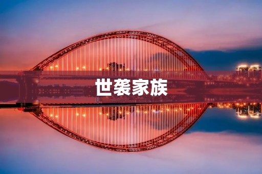 世袭家族：权力的传承与代际变革