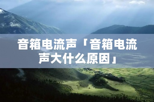 音箱电流声「音箱电流声大什么原因」 音箱电流声「音箱电流声大什么原因」