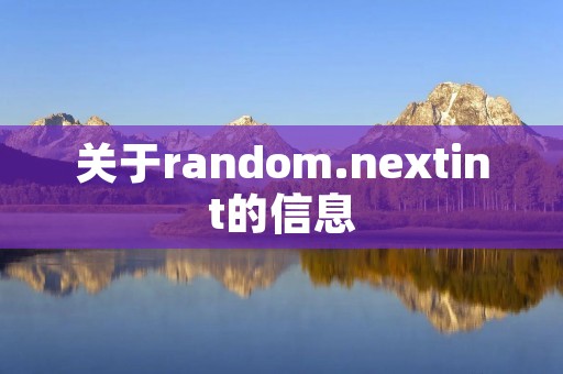 关于random.nextint的信息