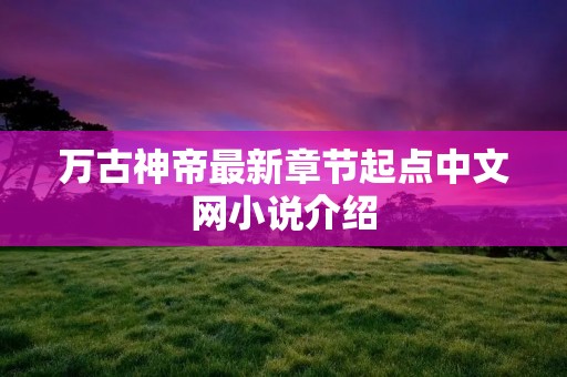 万古神帝最新章节起点中文网小说介绍