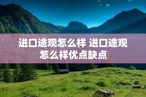 进口途观怎么样 进口途观怎么样优点缺点