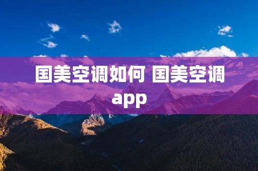 国美空调如何 国美空调app