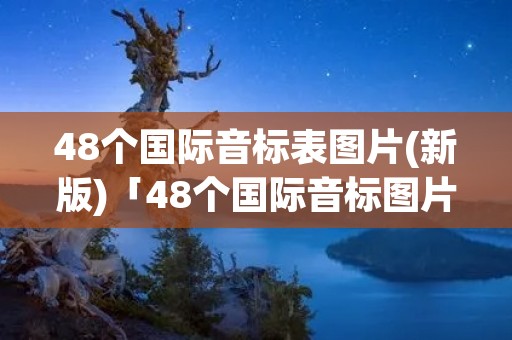 48个国际音标表图片(新版)「48个国际音标图片 最新图片」