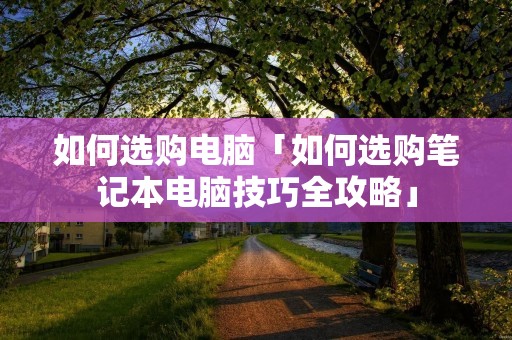如何选购电脑「如何选购笔记本电脑技巧全攻略」 如何选购电脑「如何选购笔记本电脑技巧全攻略」