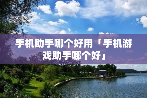 手机助手哪个好用「手机游戏助手哪个好」