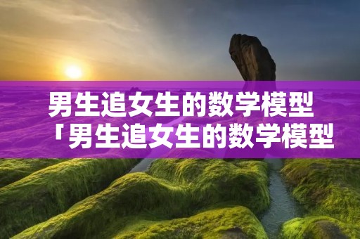 男生追女生的数学模型「男生追女生的数学模型菠萝」