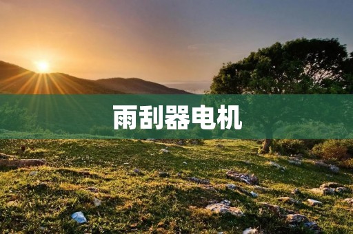 雨刮器电机：提升行车安全的关键元件