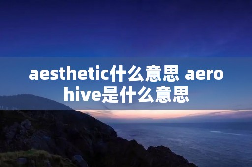aesthetic什么意思 aerohive是什么意思 aesthetic什么意思 aerohive是什么意思