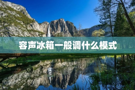 容声冰箱一般调什么模式