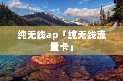 纯无线ap「纯无线流量卡」